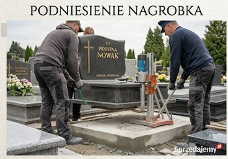Podniesienie pomnika Cmentarz Wrocław Działkowa