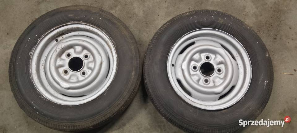 Felgi stalowe z oponami 13 4x108 do przyczepki Średnica 13" Augustów