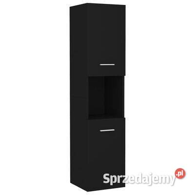 vidaXL Szafka łazienkowa czarna 30x30x130