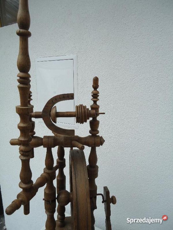 DĘBOWY KOŁOWROTEK DO PRZĘDZENIA WEŁNY WRZECIONO Nowy Sącz