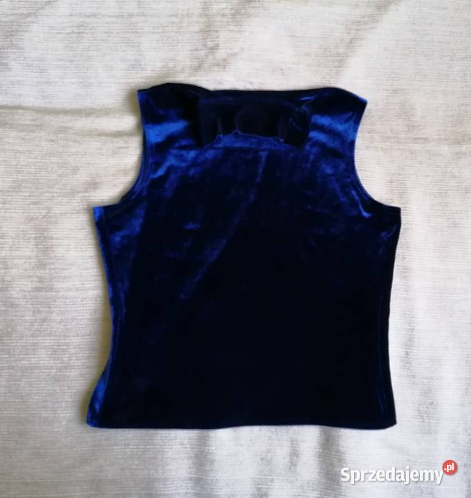 BLUZKA TOP ZE STÓJKĄ MEGA COBALT BLU VELVET R niebieski Łódź