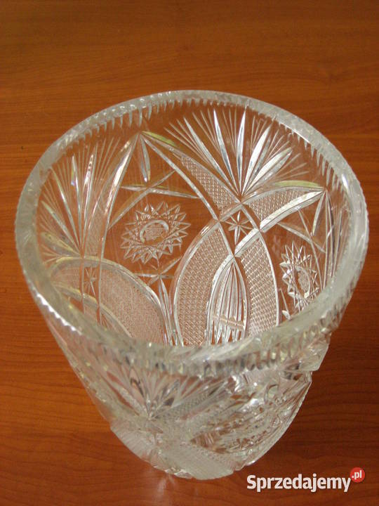 Kryształowy wazon Kryształ PRL Elegancki Wazony Kielce sprzedam
