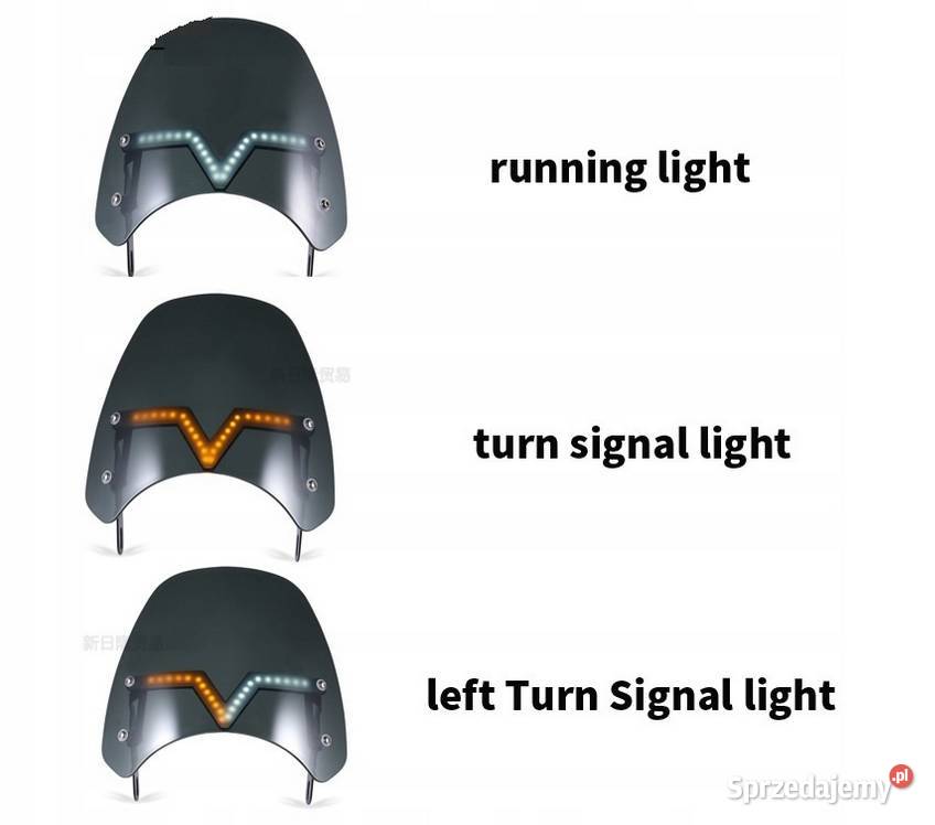 Owiewka motocyklowa szyba z kierunkowskazami Szyby i owiewki Sosnowiec