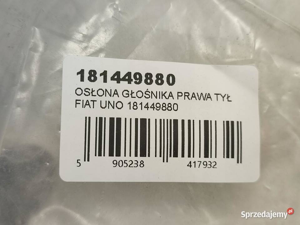 WSPORNIK PÓŁKI BAGAŻNIKA PRAWY FIAT UNO 19891995