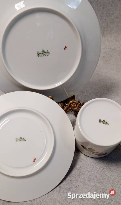 Rosenthal Filiżanka Śniadaniówka Trio Róże Szczecin