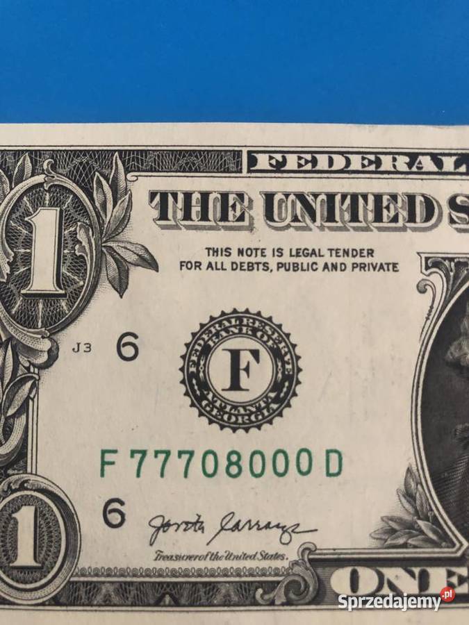 76 kolejnych Banknotow 1 dollarowych ciekawe Szczecin