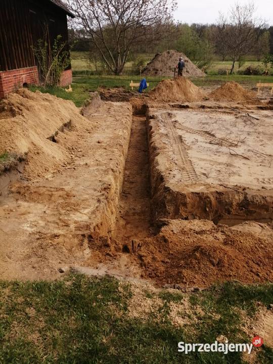 Usługi minikoparką Drenaże SzambaFundamęty Pierstnica