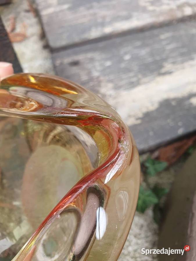 Miseczka popielniczka czeskie szkło Myszków sprzedam