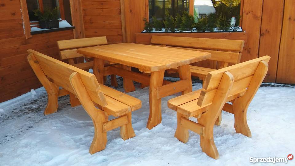 Meble ogrodowe barowe drewniane z Chojnice