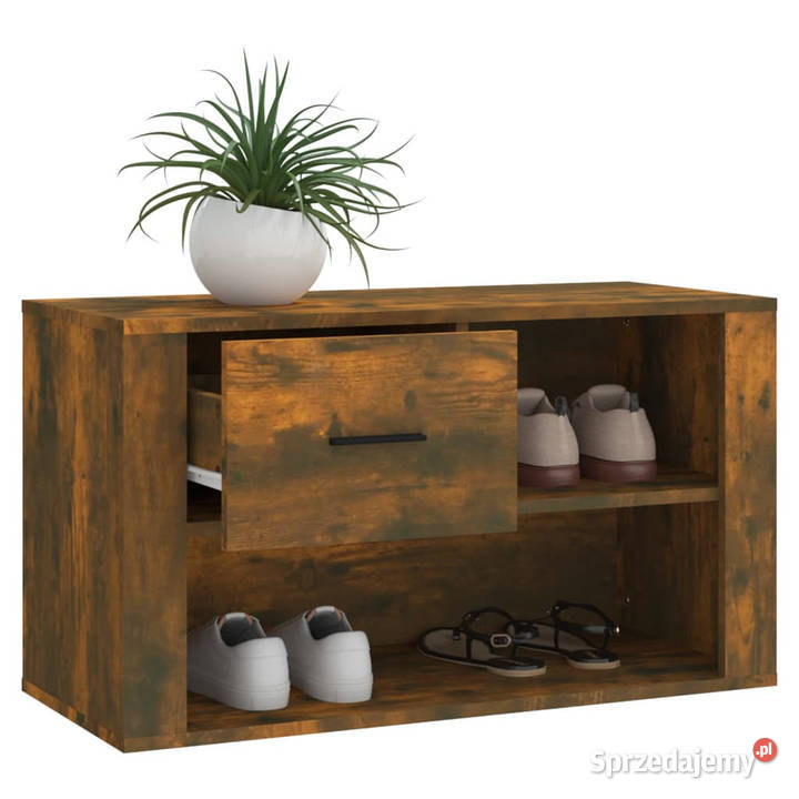 Szafka na buty przydymiony dąb 80x35x45 WM816757 Warszawa