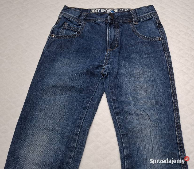 Spodnie chłopięce dżinsy niebieskie Topolino 128 śląskie Czeladź