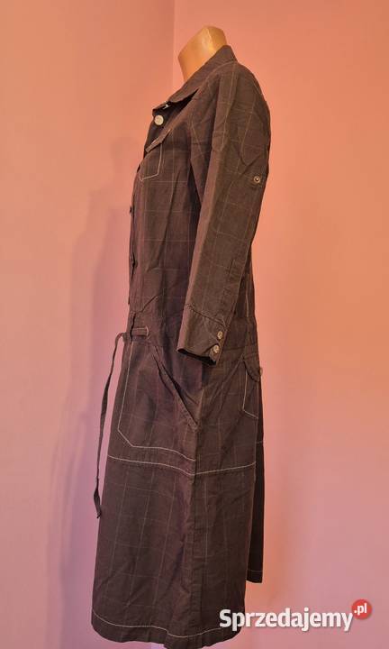 Sukienka koszulowa w kratę Spódnice i sukienki