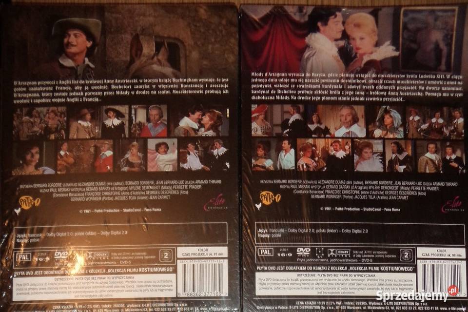 Trzej muszkieterowie 1 i 2 Zemsta Milady DVD Rzeszów