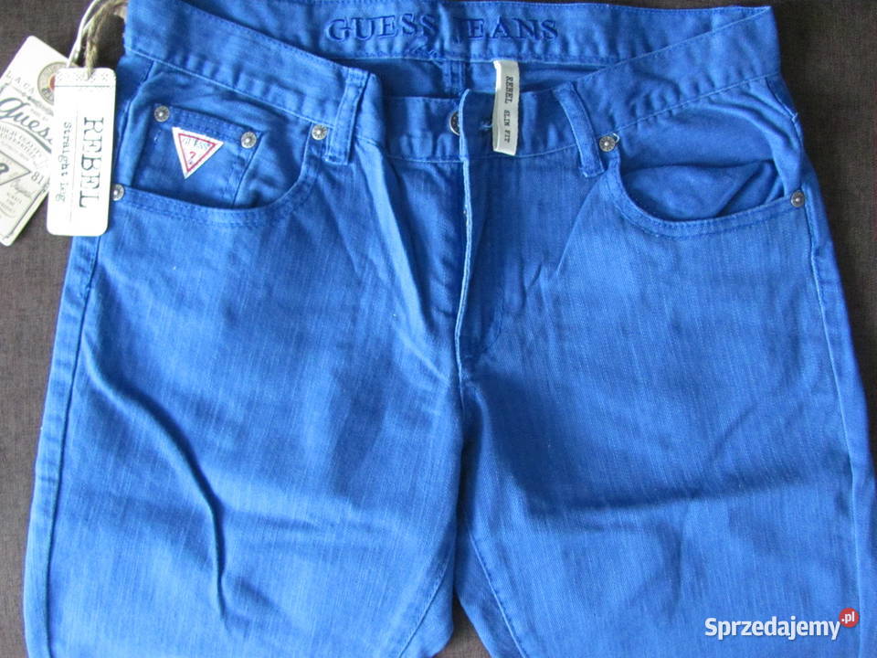 spodnie niebieskie GUESS JEANS REBEL SLIM FIT 44 Guess Moda i Styl lubelskie Zamość