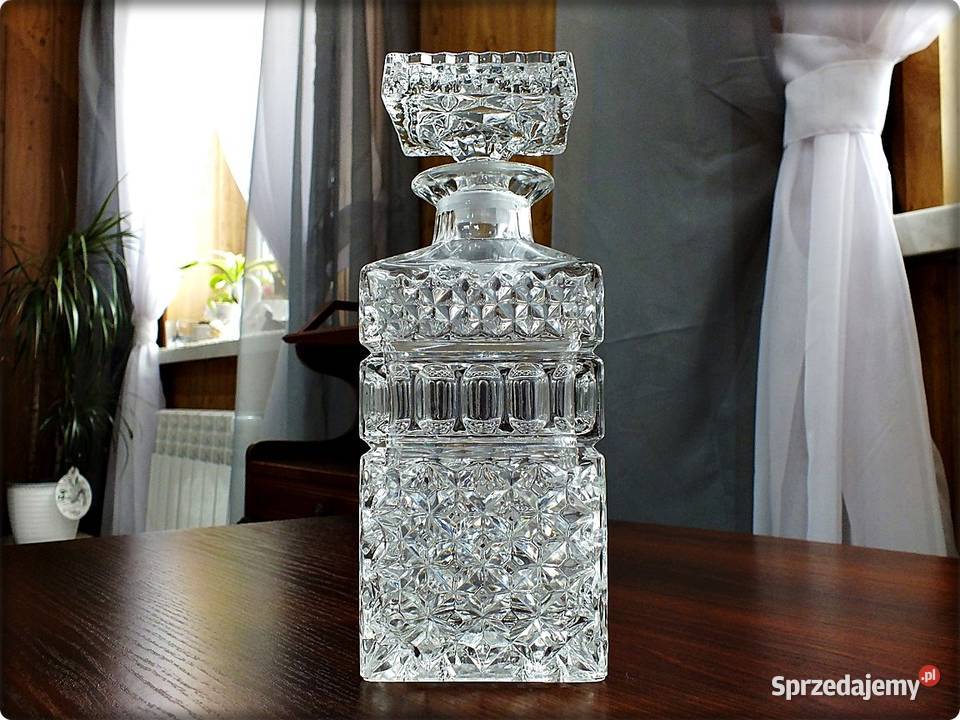 Stara Kryształowa Karafka BOHEMIA do Whisky Stan Żary
