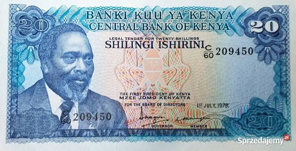 KENIA 1978P1720 szylingów UNC wysyłka Człuchów