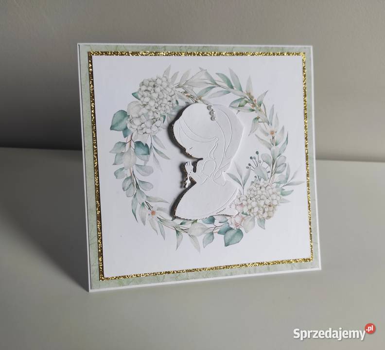 Kartka ręcznie robiona na Komunię Świętą Łódź sprzedam