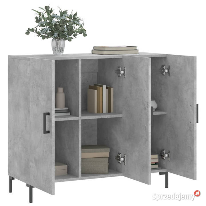 Szafka szarość betonu 90x34x80 materiał mazowieckie Warszawa