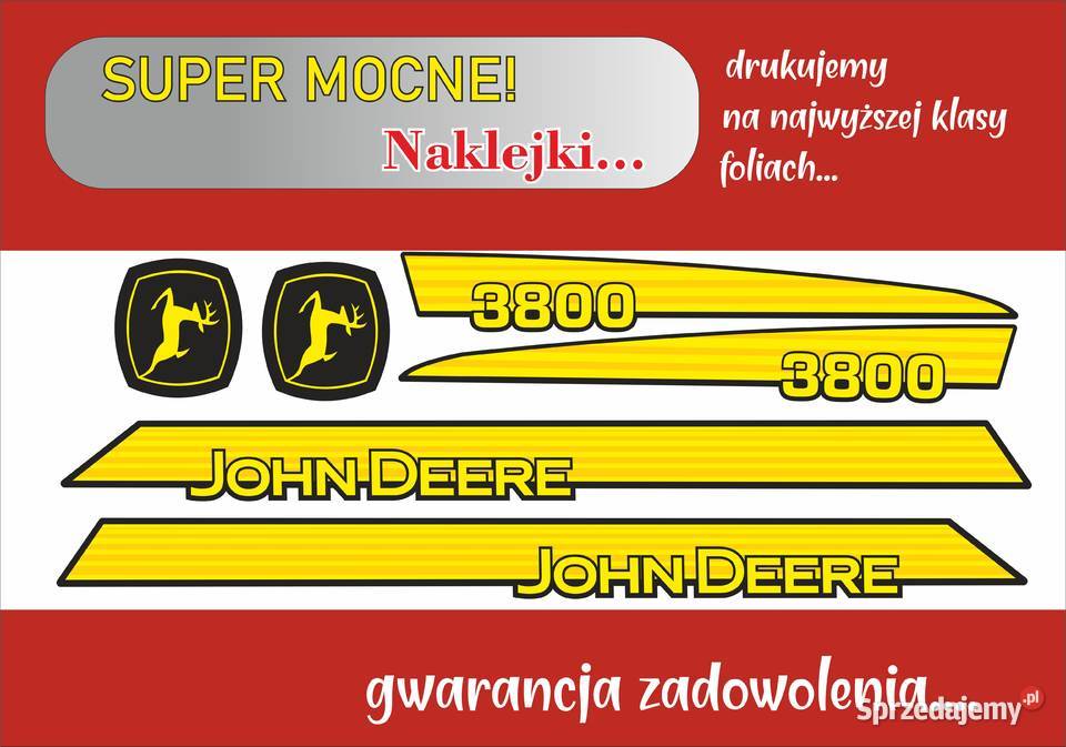 Naklejki John Deere 3800 mocne różne modele Bydgoszcz