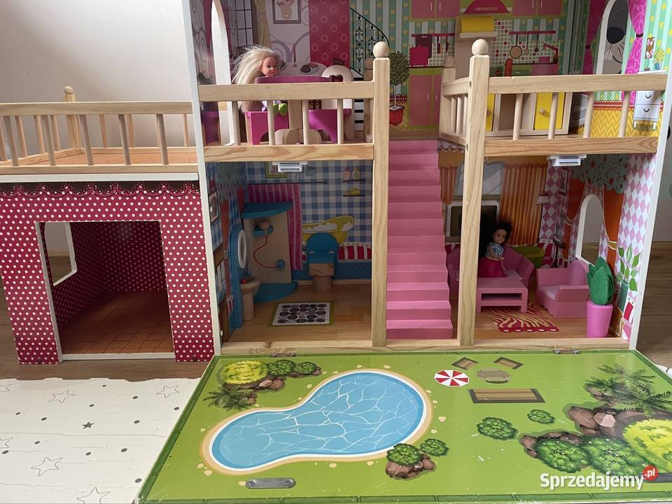 Duży domek lalek XXL drewniany Kinderplay willa