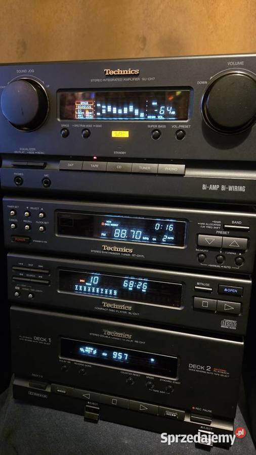 Wieża Technics SECH7 pelen oryginalny komplet śląskie Sosnowiec