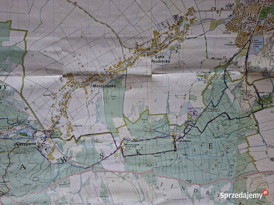 Park Krajobrazowy Góry Opawski 125 000 mapa Kraków