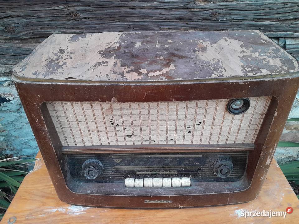 Stare radio lampowe Balaton zabytek PRL retro Dąbrowa Górnicza
