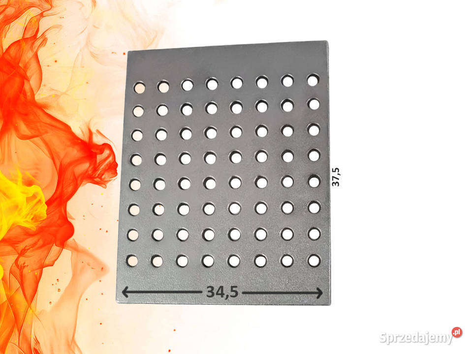RUSZT Kominkowy ŻELIWNY 375X345 Dziurkowany Do