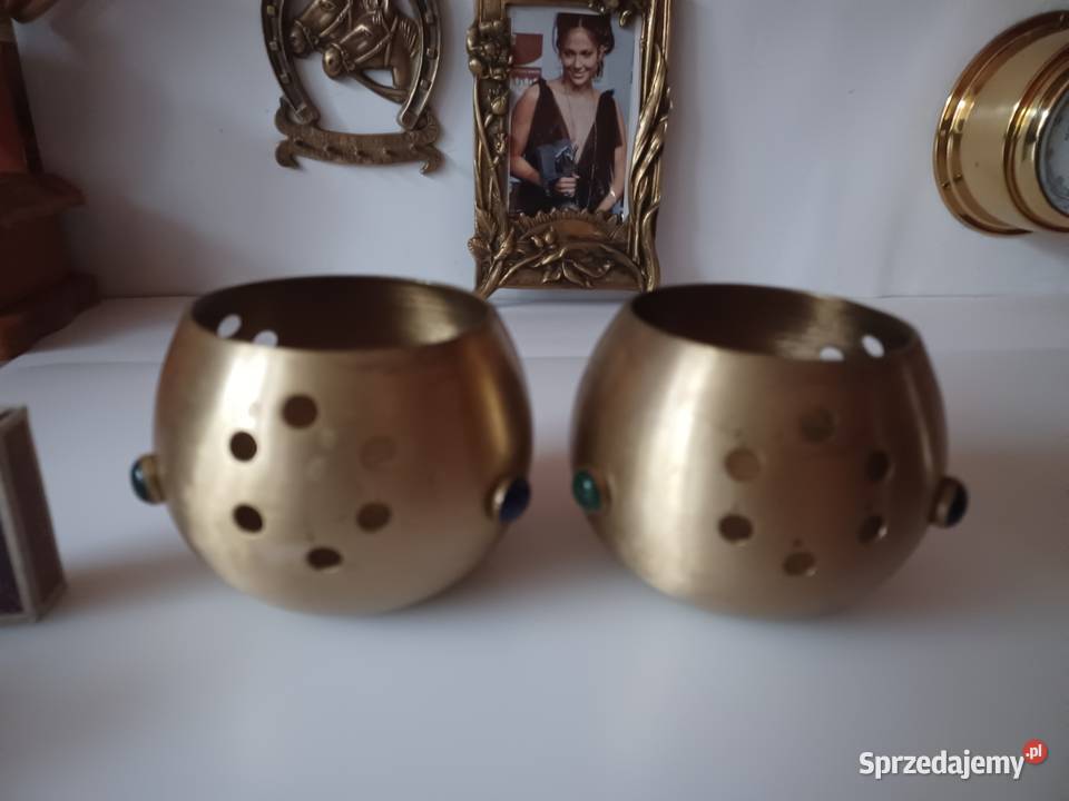 Komplet dwóch lampionów Mosiądz Kolekcja Poznań sprzedam