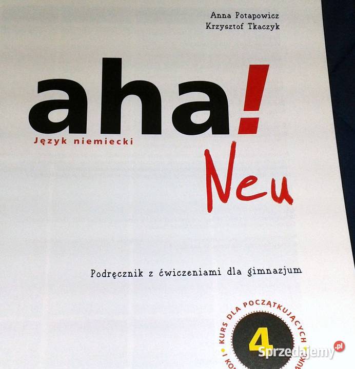 Aha 4 Język niemiecki A Potapowicz K Tkaczyk sprzedam