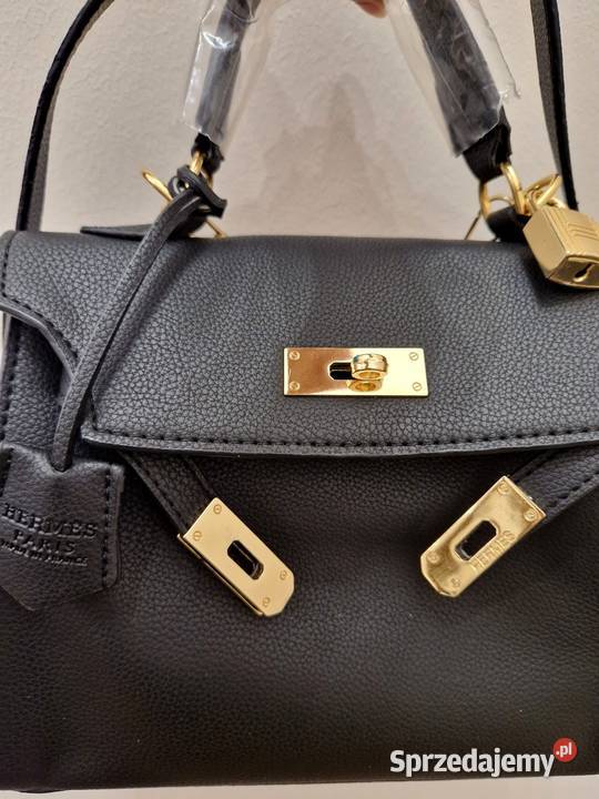 Torebka Hermes model kelly 24 czarna pasek Września