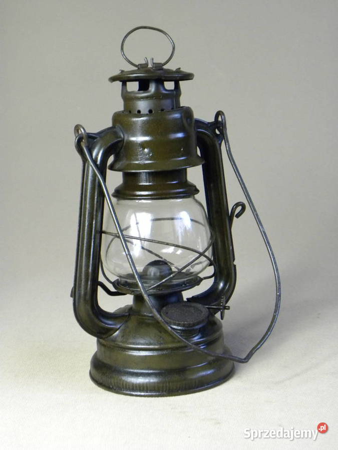 Polska lampa naftowa Jupiter 0 zielon lakier