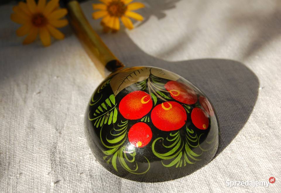 Chochłoma ręcznie malowana rosyjska łyżka Lublin