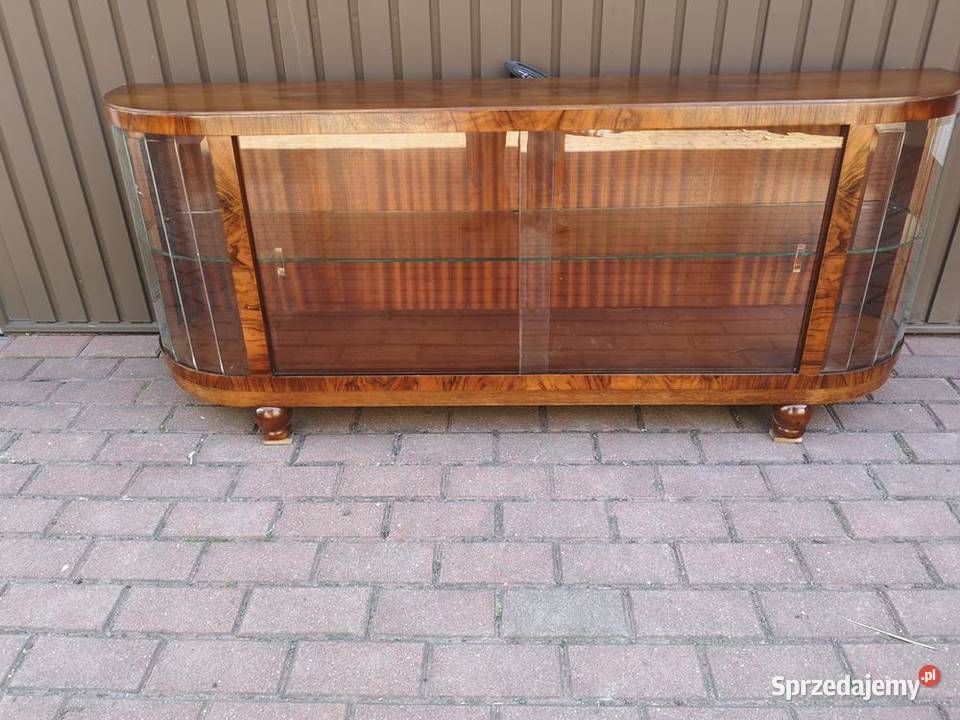 Komoda ARTDECO Orzech Niska RTV 158 Stara Antyk Antyki, Sztuka, Kolekcje wielkopolskie Swarzędz