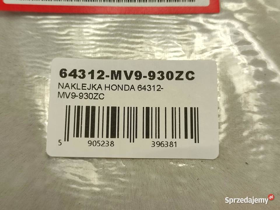 NAKLEJKA CBR PRAWY BOCZEK HONDA CBR600F