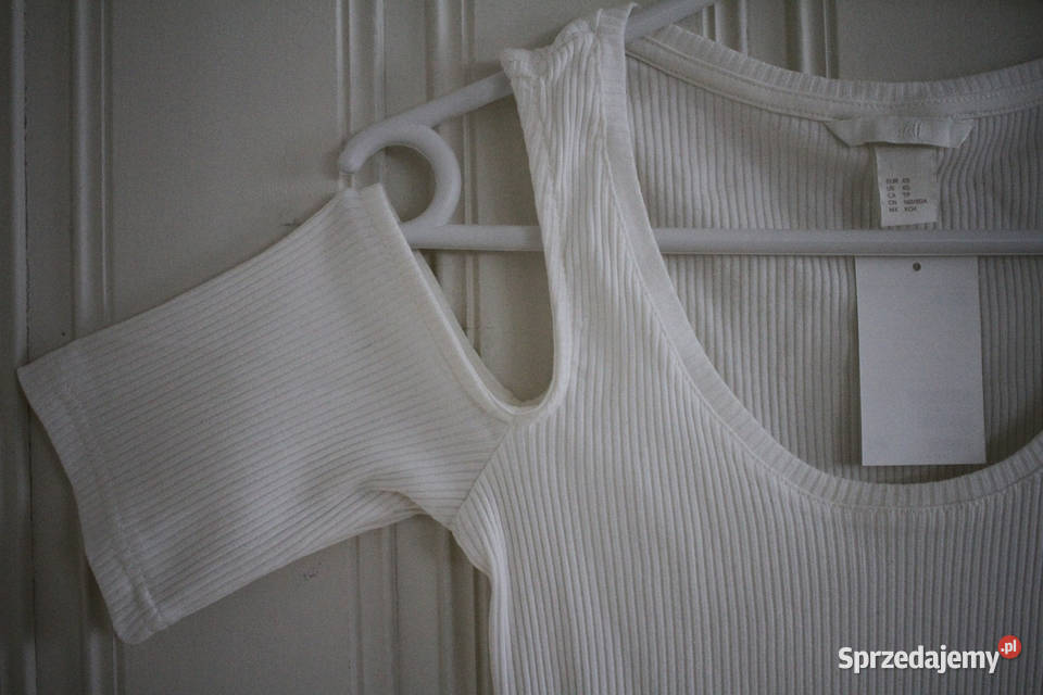 biały top HM xs 34 cold shoulder odkryte ramiona kujawsko-pomorskie