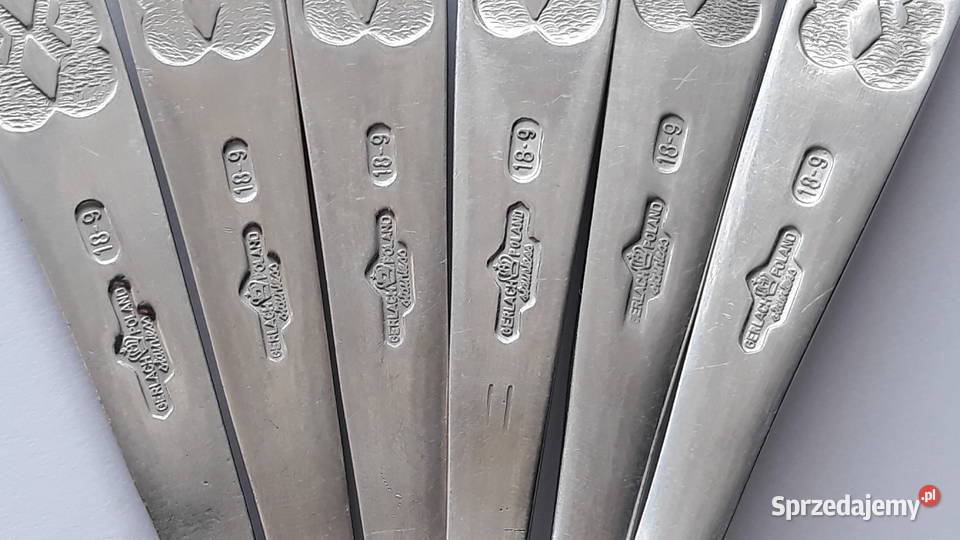 Łyżki obiadowe 3 KASZUBSKI Gerlach sztućce PRL