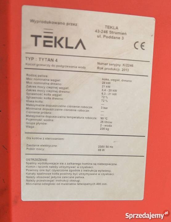 piec co kompletny 100 sprawny mazowieckie Kobyłka