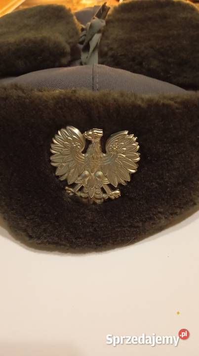 Czapka milicyjna uszatka z prlu Oryginał Warszawa