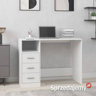 vidaXL Biurko z szufladami białe 102x50x76 Warszawa
