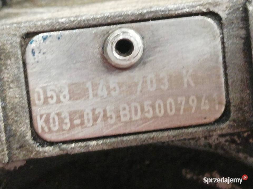 TURBOSPRĘŻARKA 058145703K 18 20V Audi A4 I Rok produkcji 1999