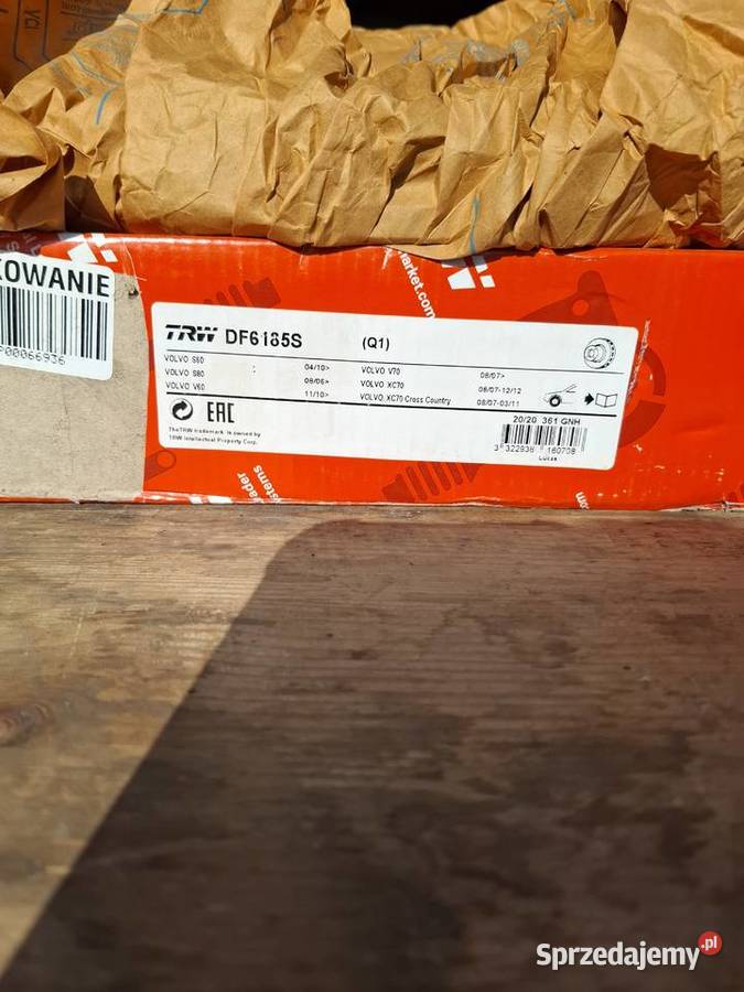 Sprzedam nowe tarcze hamulcowe TRW z klockami lubelskie Stężyca