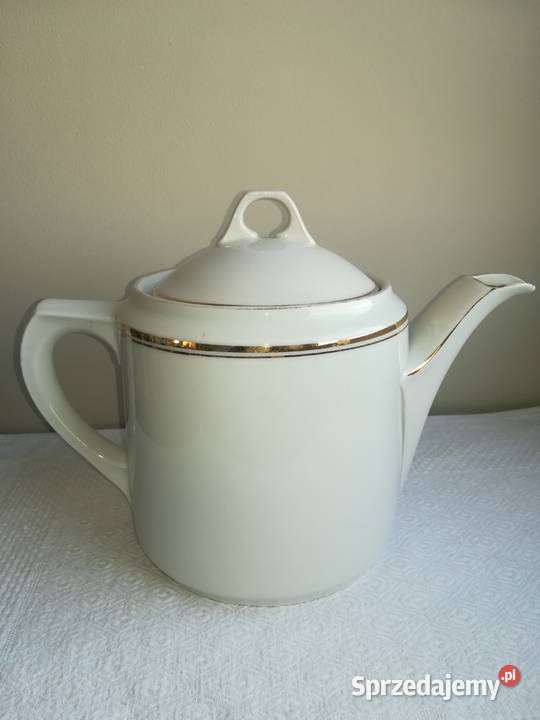biały b duży dzbanek porcelan artdeco pomorskie Gdańsk
