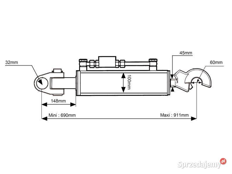 Cięgło hydrauliczne Kat33 3232mm średnica Przasnysz sprzedam