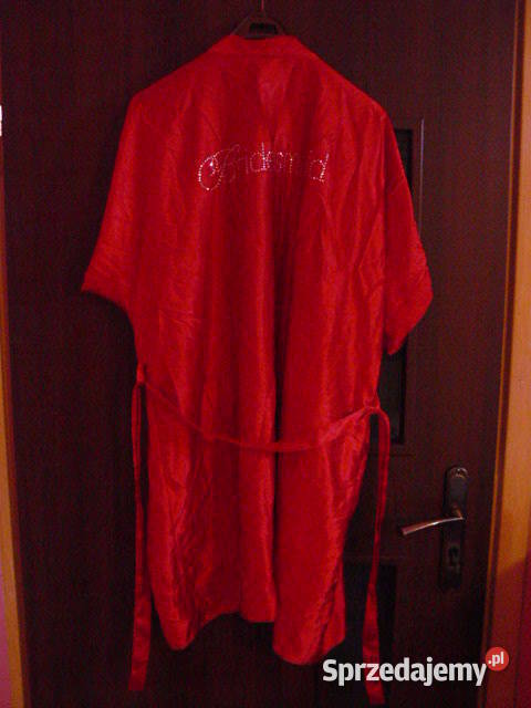 Damski satynowyczerwony szlafrok Rzeszów