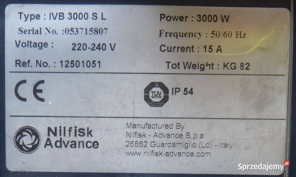 Odkurzacz przemysłowy Nilfisk IVB 3000 S Narzędzia Wrocław