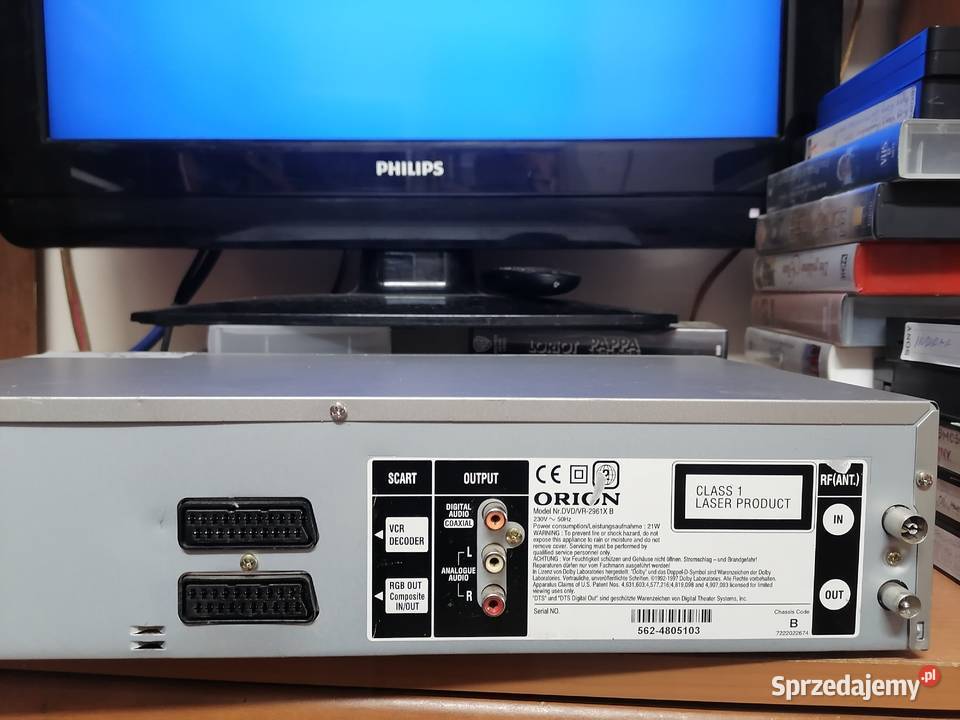 Magnetowid VHS Orion DVDVR2961X HIFI stereo TV i Video śląskie Częstochowa