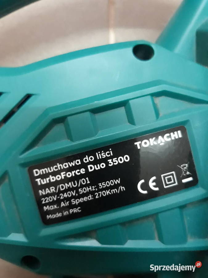 Dmuchawa Turbo Force Duo 3500 podlaskie Ciechanowiec sprzedam