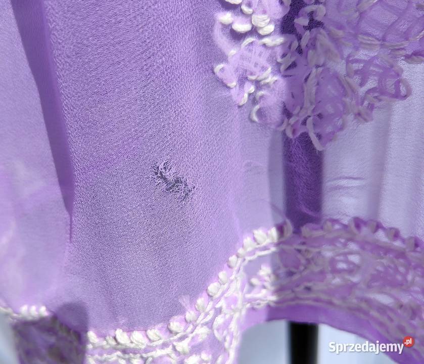 Bluzka tunika fioletowa S M haftowana etno boho Bluzki i koszule zachodniopomorskie Szczecin sprzedam