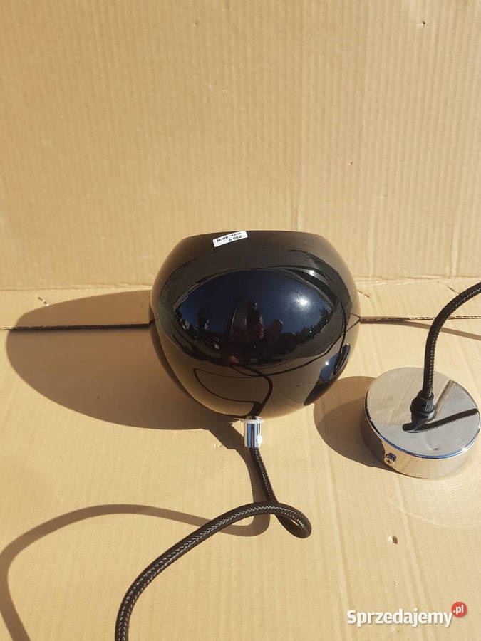 Lampa wisząca KULKA KULA 15 CZARNY połysk szkło Warszawa